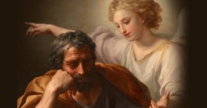 The Dream of St. Joseph by Anton Raphael Mengs. Imagem via Wikimedia Commons.