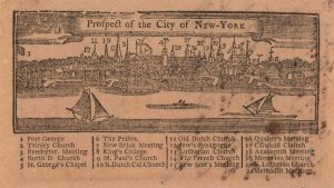 "Prospect of the City of New York" (Perspectiva da cidade de Nova York). Imagem via Biblioteca JCB.