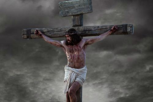 A Crucificação de Jesus Cristo, imagem via lds.org