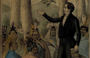 "O Profeta Joseph Smith dirigindo-se aos lamanitas", por HR Robinson via josephsmithpapers.org