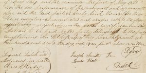 Acordo com Isaac Hale dos Documentos de Joseph Smith (Joseph Smith Papers)