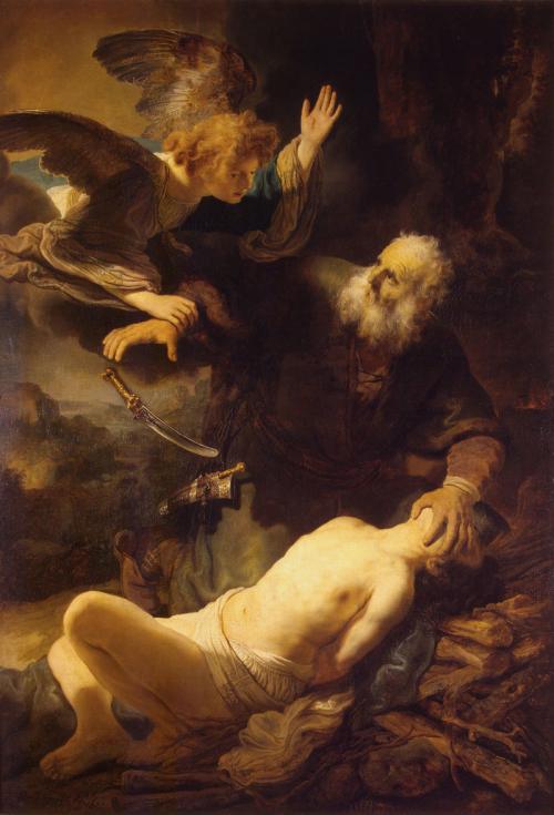 O Sacrifício de Abraão, de Rembrandt via Wikicommons