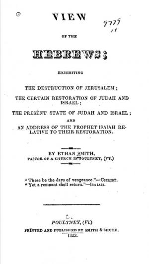 A Página de Título de 'View of the Hebrews' de Ethan Smith.