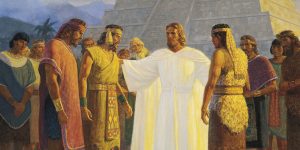 Cristo com três discípulos nefitas, por Gary L. Kapp