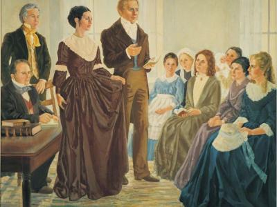 Organização da Sociedade de Socorro. Pintura via lds.org