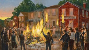 Destruição do Nauvoo Expositor, por Anthony Sweat.