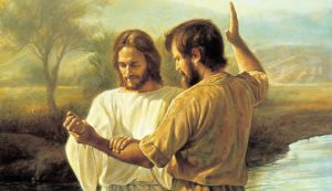 João Batista Batizando Jesus, por Greg K. Olsen