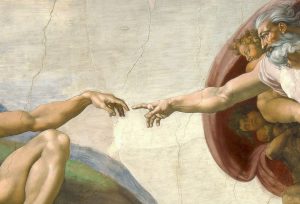 Detalhe do teto da Capela Sistina, de Michelangelo