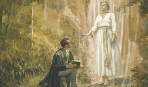 Joseph Smith recebeu as placas de ouro, conforme profetizado por Néfi. Imagem via lds.org