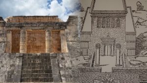 Templo Mesoamericano do Homem Barbudo em Chichén Itzá e Templo de Salomão em Jerusalém, de François Vatable